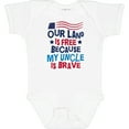 thumbnail image 3 of Inktastic Military Uncle Proud Nephew Freedom Boys or Girls Baby Bodysuit, 3 of 5