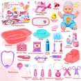thumbnail image 2 of Juguetes para el cuidado de muñecas PROOU con set de baño y kit médico, 30 piezas, 2 of 7