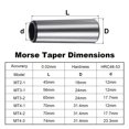 thumbnail image 6 of Uxcell MT3 to MT2 Morse Taper Adapter Reducing Drill Sleeve Morse Taper Center Sleeve for Lathe Milling, 6 of 6