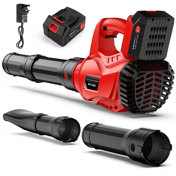 Tanbaby 21V Cordless Leaf Blower, 500CFM Electric Leaf Blowers, 3 Speed Mode, 180MPH with 4000mAh Battery, Lightweight Powered Blowers for Leaf/Snow/Dust Blowing