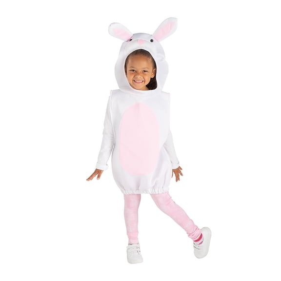 Fun Express Bunny Unisex Halloween Costume with Pullover for Child, Juniors One Size