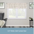 thumbnail image 3 of Kenney Twist 48-86" Petite Café Adjustable Curtain Rod, 1/2" Dia., Weathered Brown, 3 of 5