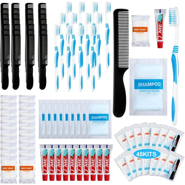 Kit de higiene personal, kits de tocador básicos Newtay, 48 juegos