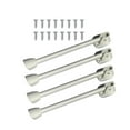 thumbnail image 3 of Patas de mesa plegables de 4 piezas, estables y portátiles para mesitas de noche, mesas auxiliares, 26cm Blanco, 3 of 7