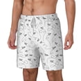 thumbnail image 2 of Uemuo Airplane Pattern Mens Swim Trunks Quick Dry Board Shorts with Mesh Lining, Stretch Beach Shorts Quick Dry No-Chafing Board Shorts-X-Large, 2 of 9