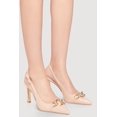 thumbnail image 2 of Women's Pointed Toe Slingback Pumps with Chain Detail, 2 of 3