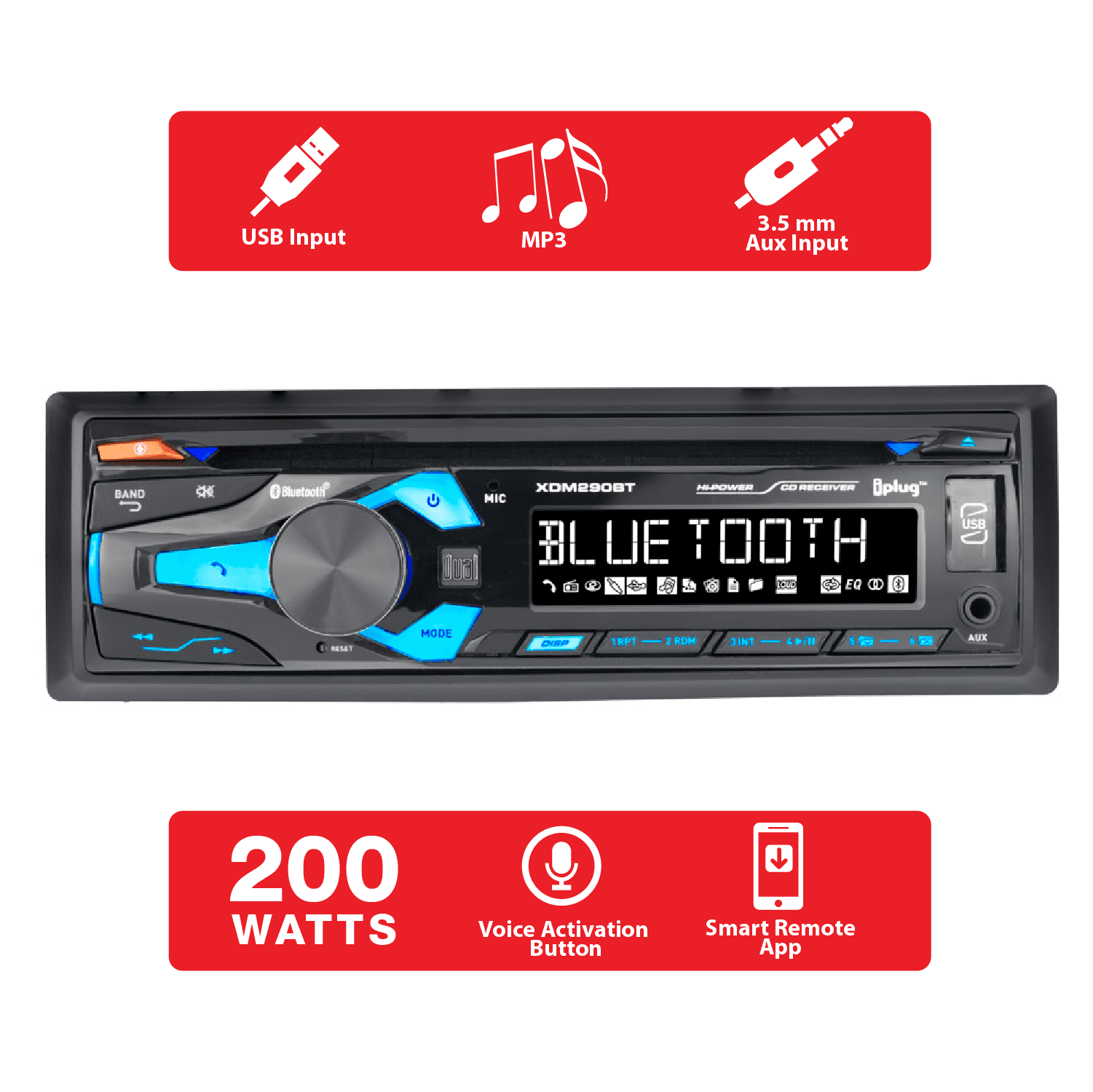 Single Din Car Stereo with iOS/Android Mirror Link,5 Touchscreen Autoradio  with Bluetooth, Car Radio with Fast Charging FM Radio,Dual USB AUX-in +