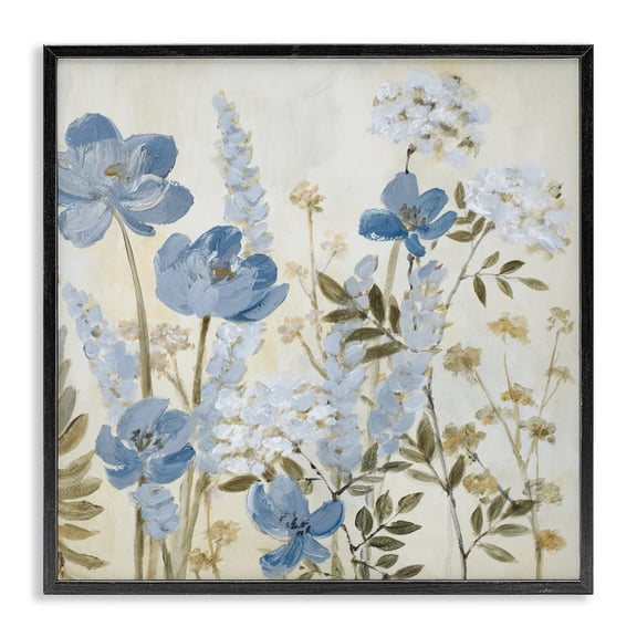 Stupell Industries Peace In The Blue Garden Black Framed Giclee Art, design by Lanie Loreth