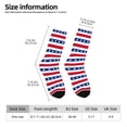 thumbnail image 6 of Uemuo American Patriotic Stars And Stripes Pattern Women's Crew Socks, Soft Durable Breathable Moisture-Wicking with Odor Control Cotton socks, 6 of 9