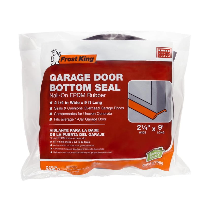 Rubber Garage Door Bottom Seal, 9 By 7 Garage Door Insulation Kit