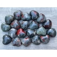 thumbnail image 3 of Bloodstone Gemstone Hearts, Polished Bloodstone Puffy Hearts, Bloodstone Palm Stone, Bloodstone Heart (2 Hearts）, 3 of 8
