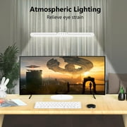 LED Desk Lamp for Home Office - 24W Architect Table Lamp with Long Swing Arm Corded Electric 1500LM Bright Dimmable Computer Table Light(White)