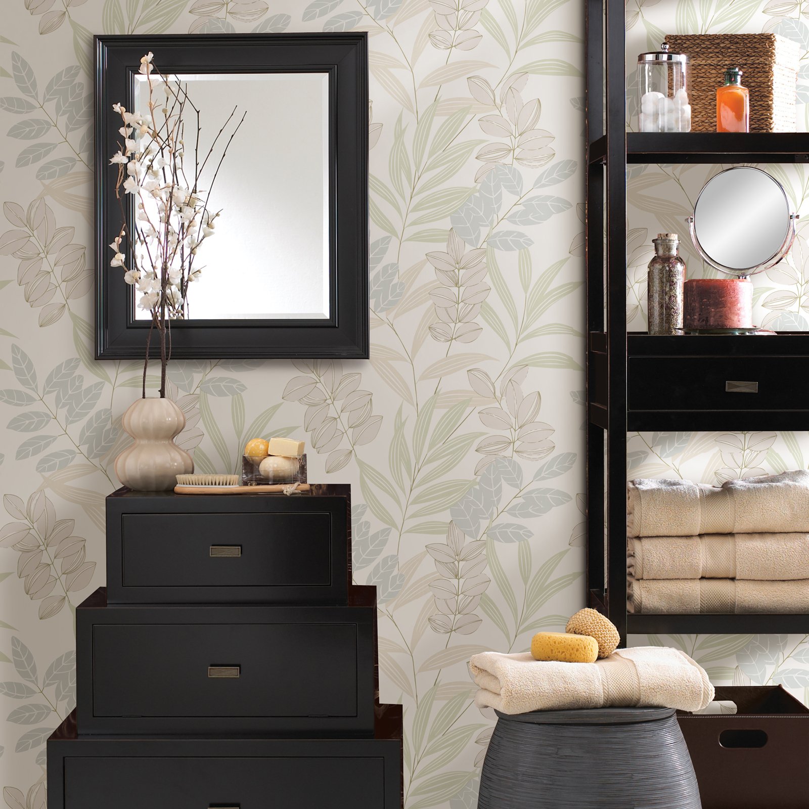 Brewster Tahiti Salmon Tropical Wallpaper
