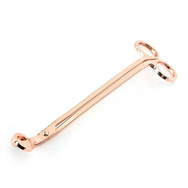 Candle Wick Trimmer, Stainless Steel Candle Wick Cutter, Candle Trimmer Scissors Cutter Tool for Candle, Rose Gold (Gift Package)