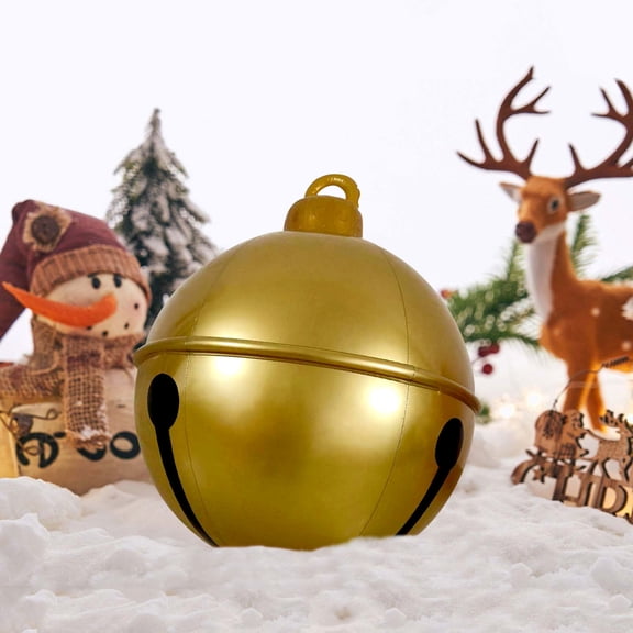 Qwtwty Oversized Christmas Inflatable Balls, Waterproof Holiday Inflatable Ornaments for Front Door Yard Christmas Decorations