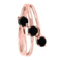 thumbnail image 3 of Aonejewelry 0.50 Ct. Ttw Black Diamond Designer Fashion Ring In 10K Rose Gold, 3 of 4