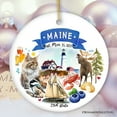 thumbnail image 2 of Artistic Maine State Themes and Landmarks Christmas Ornament, 2 of 6