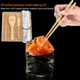 thumbnail image 4 of Kit de bambú para hacer sushi 9 en 1 que incluye 2 tapetes con ruedas 5 palillos 1 paleta y 1 cuchilla para sushi Anggrek Otros, 4 of 8