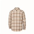 thumbnail image 3 of Wutalume Men's Flannel Shirts Long Sleeve Lightweight Plaid Shirt, Casual Button Down Shirts for Men, Retro Style with Soft Finish, Ideal for Office and Casual Outings,Khaki M, 3 of 4