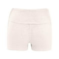 thumbnail image 5 of QHFBli Women Low Waist Lounge Shorts Fold Over Skinny Pajamas Shorts Summer Casual Pj Bottom Sleep Shorts b-White XL, 5 of 5