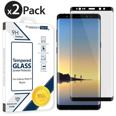 2-PACK For Samsung Galaxy Note 9 Tempered Glass Screen Protector, Afflux 3D Curved FULL COVER Screen Protector Glass FOR SAMSUNG GALAXY NOTE 9, 100% HD Clear, Anti-Scratch, 9H Hardness,