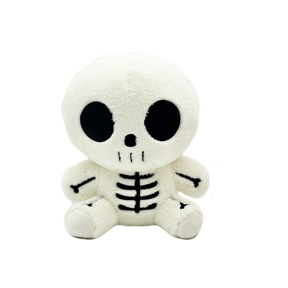 10.2" Halloween Skeleton Plush Toy – Spooky Soft Skull Stuffed Animal Figure Doll, Creepy Cute Halloween Plush Decoration, Horror-Themed Plush Gift for Kids & Adults