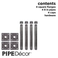 thumbnail image 6 of 1/2 In X 8 In Square Flange Shelf Bracket Kit, 4 Pack, 6 of 10