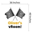 thumbnail image 4 of Sports Personalized Wall Decals for Boys Bedroom - Waving Checkered Flags DIY & Creativity Custom Name Wall Sticker - Size: 36 In x 40 In, 4 of 4