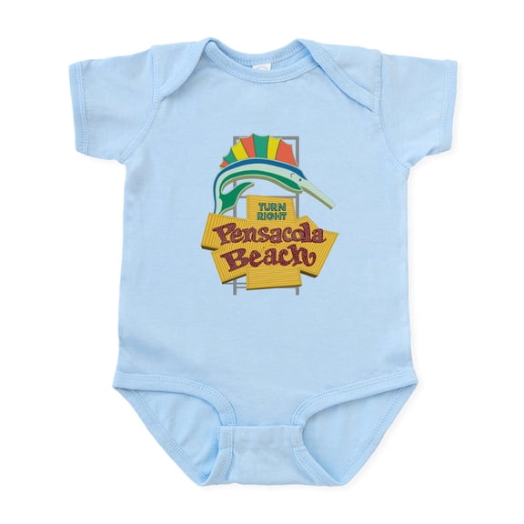 CafePress - Pensacola Beach Sign, Florida Infant Bodysuit - Baby Light Bodysuit, Size Newborn - 24 Months
