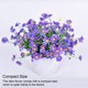 thumbnail image 3 of Naiovety Flores artificiales plantas falsas al aire libre resistentes a los rayos cabezas de crisantemo salvaje ramo No se decolora negocios Decoración Púrpura, 3 of 6