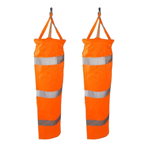 2 bolsas de viento para césped al aire libre de 40 "para mangas de viento de aviación de aeropuerto con cinturones reflectantes Zulema Manga de viento del aeropuerto