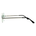 thumbnail image 4 of Small Round Sunglasses Perfect Circle Silver Frame Green Lens Unisex UV 400, 4 of 4