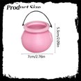 thumbnail image 3 of Pink Halloween Candy Bowl Plastic Cauldron Witch Pot of Greed Halloween Basket Witch Cauldron (1pc 2.76in), 3 of 6