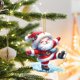 thumbnail image 3 of Santa Claus Sleigh Christmas Home Decoration Bedroom Door Acrylic 2D Flat Pendant, 3 of 4