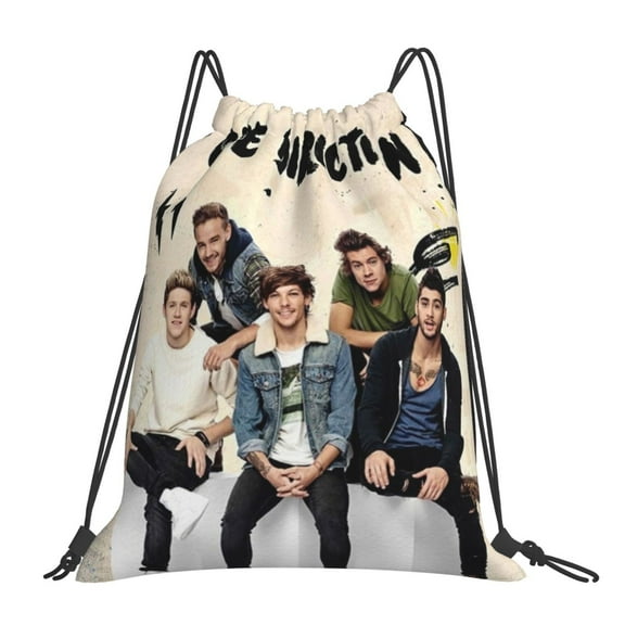 One Direction Drawstring Backpack Sport Gym Bag For Yoga Swimming Gymsack Sport Strap Pack Bag