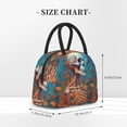thumbnail image 2 of Daiia Artistic Orange Carnation Skull Pattern Lunch Bag , Insulated Lunch Box, Small Leakproof Cooler Food Lunch Containers Reusable High Capacity Lunch Tote Bags-One Size, 2 of 6