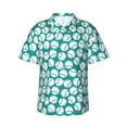 thumbnail image 2 of Goofa Green Baseball Hawaiian Shirt for Men, Unisex Summer Beach Casual Short Sleeve Button Down Shirts,Aloha Tropical Floral print shirt-Medium, 2 of 9