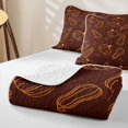 thumbnail image 4 of Feelyou Hippie Autumn Pumpkin Quilt Full, Cute Love Heart Full Bedspread Sets, Brown Orange, 3 Pieces, 1 Comforter and 2 Pillowcases, 4 of 7