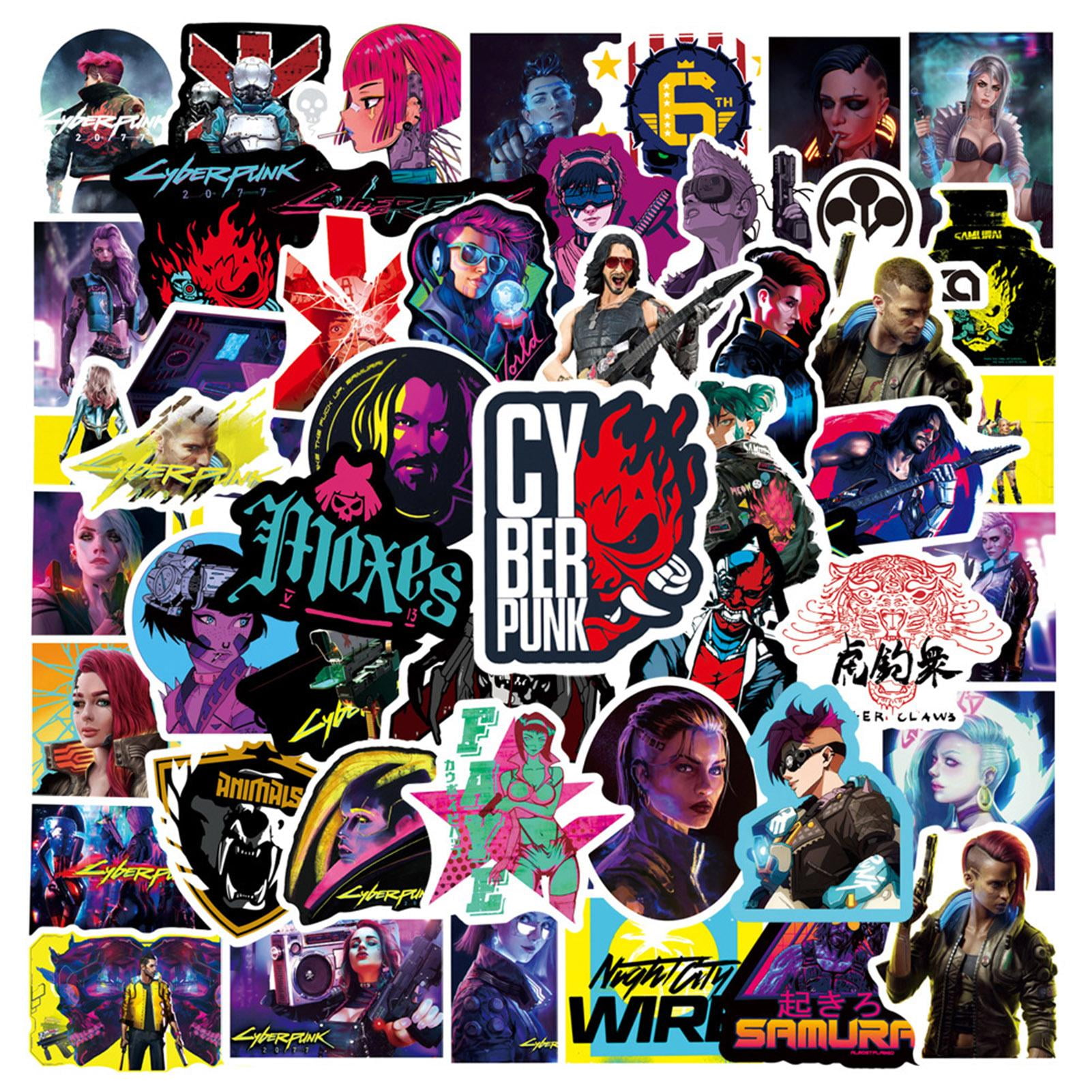 cyberpunk 2077 Graffiti Stickers Shooting Game Waterproof Car Decal Car
