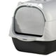 thumbnail image 3 of Caja de arena para gatos con capucha, inodoro para gatos completamente cerrado, cacerola portátil con cuchara, caja de arena duradera antisalpicaduras , negro, 3 of 10