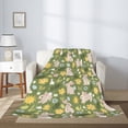 thumbnail image 2 of Disketp Happy Easter Cozy Flannel Fleece Throw Blanket: Has a velvety texture for All Seasons - Perfect for Women, Men, & Kids"40"x30", 2 of 6