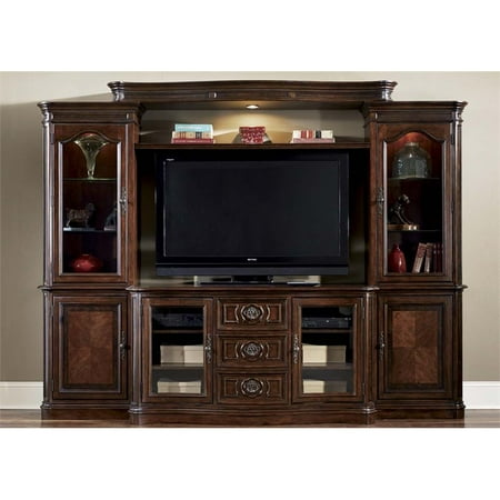 Side Entertainment Pier - Liberty Furniture Andalusia Entertainment Center with Piers in Cherry