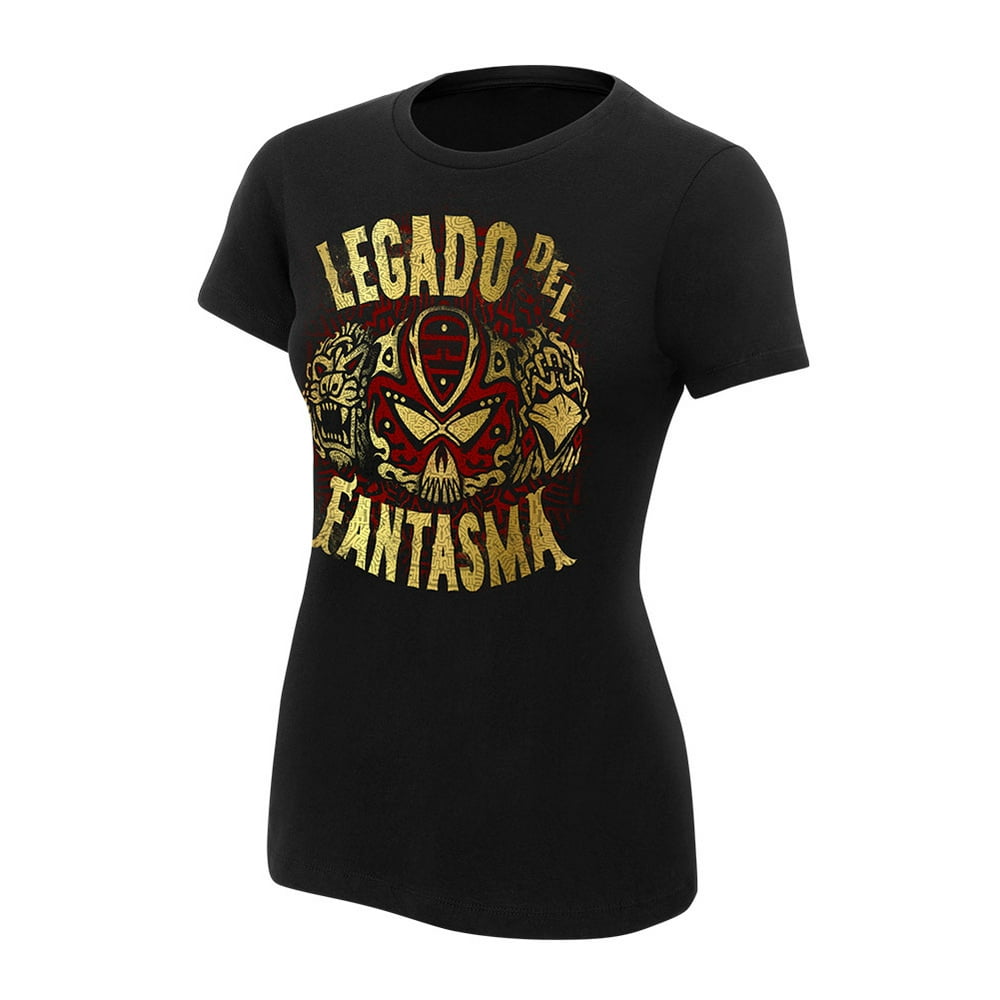 WWE - Official WWE Authentic Legado del Fantasma Women's T-Shirt Black ...