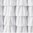 thumbnail image 5 of JJCOITR White Ruffle Shower Curtains for Bathroom, Farmhouse Fabric Cute Ruffled Chic Shower Curtain, 72" W x 72" L, 5 of 6