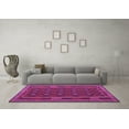 thumbnail image 3 of Ahgly Company Machine Washable Indoor Round Oriental Purple Traditional Area Rugs, 3' Round, 3 of 4