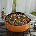 thumbnail image 3 of Infuse 10.5Qt Nonstick Aluminum Covered Caldero Jumbo Cooker Saute Pan with Glass Lid, Orange, 3 of 5