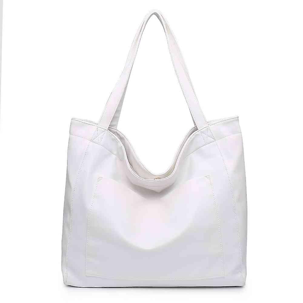 2022 New Large Capacity Tote Bag Womens Large Bag With Pockets Soft Leather Hand-held One Shoulder Retro Oil Wax Leather