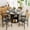 Black, variant on PamapicLife 6 Person 47" Round Table Dining Set With Chairs, Storage Shelf