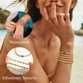 thumbnail image 5 of Turandoss 5PCS Birthstone Bracelets for Women Dainty Layered 14K Gold Plated Beaded Trendy Jewelry Birthday Teacher Appreciation Mothers Day Graduation Gifts for Her Mom Kids Teen Girls Wife Ideas, 5 of 8
