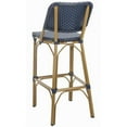 thumbnail image 5 of Bowery Hill Contemporary 30" Wicker Bar Stool in Navy and Gold, 5 of 9